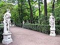 Vertumnus and Pomona (1717) by Francesco Penso, in an allée of the Summer Garden, St. Petersburg.