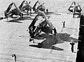 F4U-4 Corsairs of VF-14 on USS Wright in early 1951
