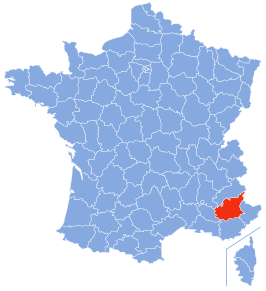 Poziția regiunii Alpes-de-Haute-Provence