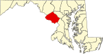 State map highlighting Montgomery County