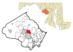 Location of Redland, Maryland