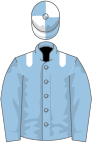 Light blue, white epaulets, quartered cap