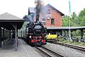 Old locomotive at the Bertsdorf train station