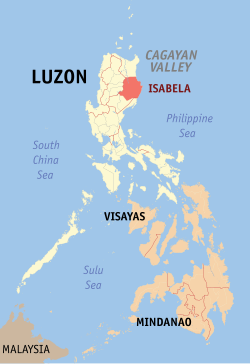 Mapa iti Filipinas a mangipakita ti pakasarakan iti Isabela.