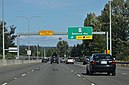 SR 520 eastbound approaching SR 202 in Downtown Redmond