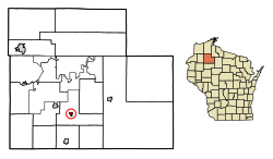 Location of Radisson in Sawyer County, Wisconsin.