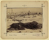 Unrestored version: mislabeled scattered debris of camp in Library of Congress bibliograhic notes.