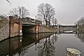 Abzweig des Leinpfadkanals (links) von Alster/Streek unterhalb der Leinpfadbrücke