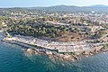 Aerial view of the cemetery of Saint-Tropez, France