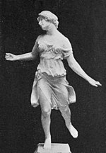 Black and white photograph of Edith Maryon's sculpture La danse d'Anitra