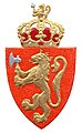 Norwegian coat of arms adopted 1905, design by Eilif Peterssen. The royal family has used this version after the adoption by the government of a new version in 1937.