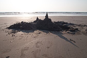 Sur une plage de Mandrem (Goa, côte occidentale de l'Inde sur la mer d'Arabie).