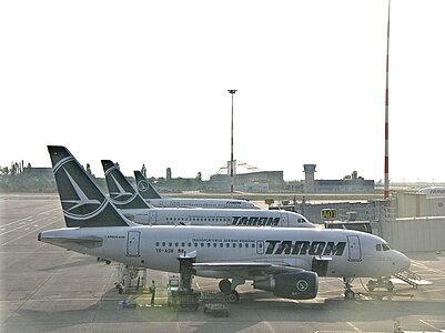 TAROM aircraft at Henri Coandă International Airport