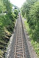 Deutsch: Gleise zum Willinger Viadukt der Bahnstrecke Wabern–Brilon-Wald.