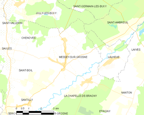 Poziția localității Messey-sur-Grosne