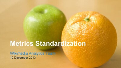 Metrics standardization (12/2013)