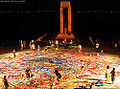 Performance di action painting presso l'Arena dello Stretto (Gentile concessione)