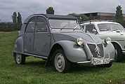 1. Generatioun "Wellblech"-Capot, Citroën 2CV, 1949 bis 1960