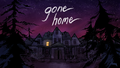 Titelskärmen för Gone Home, ritad av Emily Carroll