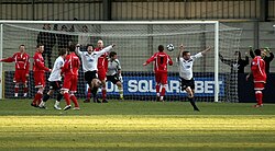 Steve Halford scores for Hyde in 2011