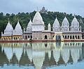 Jain temples near Vardhmansagar lake, 19th CE. Bhagbali Pande temple of 18th CE at the hill top.