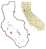 Location within Lake County and the state of California