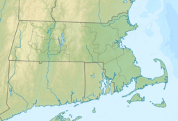 Location of Weston Reservoir in Massachusetts, USA.