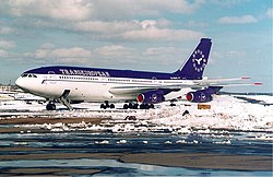 Transeuropean Airlinesin Il-86 Šeremetjevossa huhtikuussa 1997.