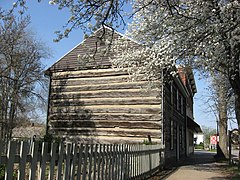 William Rainey Harper Log House in the morning.jpg