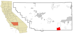 Location in Kern County and the state of California