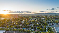 View of Ammon looking towards the foothills