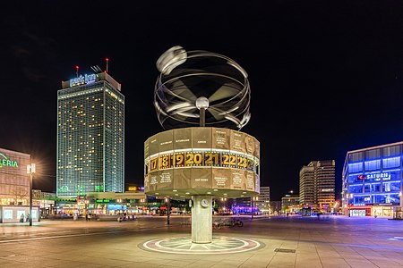 World clock, Berlin by Diego Delso