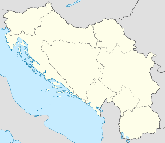 Прва савезна лига Југославије у фудбалу 1983/84. на карти Југославије