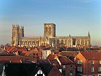 Yorkshire và Humber, tô đậm màu đỏ trên bản đồ hành chính Anh