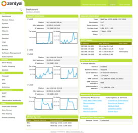 Панель управления Zentyal