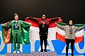 Women 55 kg medal ceremony