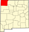 State map highlighting San Juan County