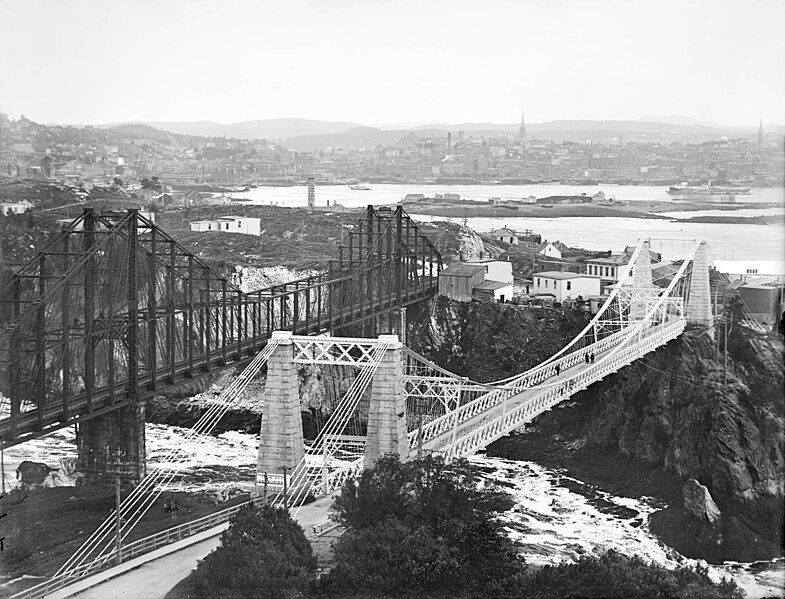 File:Original railroad and suspension bridges over the reversing falls in Saint John.jpg