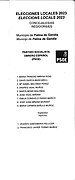 Butlleta electoral eleccions locals Palma de Gandia Partido Socialista Obrero Español.jpg