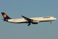 Lufthansa Airbus A330-300 landing at Frankfurt Airport