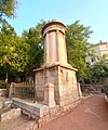 View of the Lysicrates Monument in Athens in the early morning