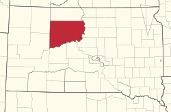 Location in South Dakota