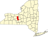 State map highlighting Seneca County