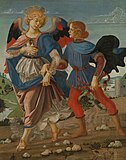 Workshop of Andrea del Verrocchio, Tobias and the Angel, circa 1470–1475