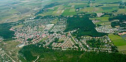 Aerial view of De Koog, in north-east direction