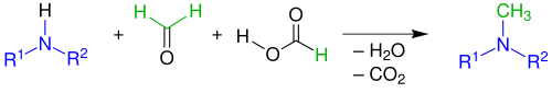 Reaktionsschema Eschweiler-Clarke-Methylierung