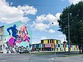 Leonrodhaus mit Mural „Blauer Reiter“ (Juni 2022)