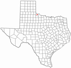 Location of Quanah, Texas