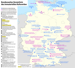 Einträge im bundesweiten Verzeichnis des immateriellen Kulturerbes
