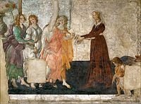 Venus and the Three Graces Presenting Gifts to a Young Woman, probably Giovanna Tornabuoni, who married in 1486